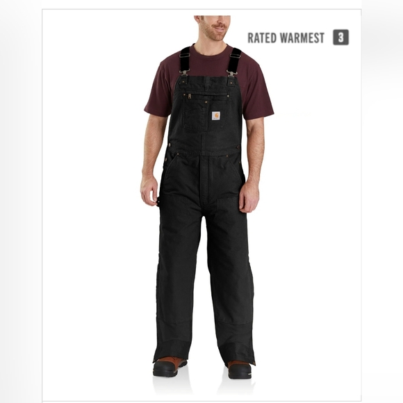 Men's Insulated Bib Overall - Loose Fit - Duck - 3 Warmest Rating - Picture 1 of 3